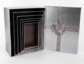 Коробка прямоугольник 23х16х9см Эффектный подарок Серебро Металлик