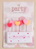 Свеча для торта на шпажках СердечкиАА