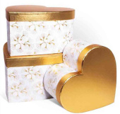 Коробка Сердце 26х25х14см Белый ДБ