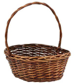 Корзина плетеная с ручкой Ива Коричневый 31х24х9см ВС