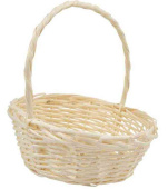 Корзина плетеная с ручкой Ива Натуральный 24х18х7см ВС