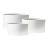 Коробка Цилиндр 13х13см Без крышки Премиум Белый ВС