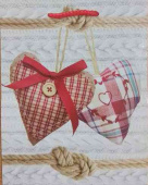 Пакет бумажный M 18х23см Сердца ЗОЛОТАЯ СКАЗКА