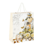 Пакет бумажный L 26х32см Розы ЗОЛОТАЯ СКАЗКА