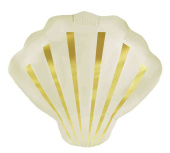 Шар фольга фигура Морская ракушка Кремовый Сатин 21" 53см FL