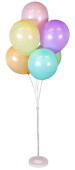 Стойка для шаров пластик 7 насадок 1,3м Белый Прозрачный ДБ