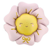 Шар фольга фигура Солнышко Розовый Сатин 41" 104см FL