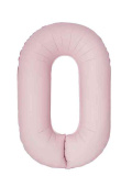 Шар фольга Цифра 40" Fm Пыльная роза Сатин "0" (упак)