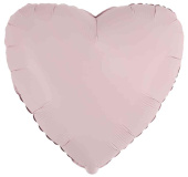 Шар фольга без рисунка 18" Fm сердце сатин Пыльная роза