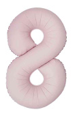 Шар фольга Цифра 40" Fm Пыльная роза Сатин "8" (упак)