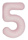 Шар фольга Цифра 40" Fm Пыльная роза Сатин "5" (упак)