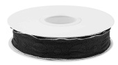 Лента тканевая 2,5х9,14м Элегантная волна Черный Белый ДБ