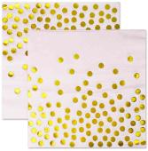 Салфетки бумажные 33х33см Конфетти Розовый Золото Металлик (уп12) ВВ