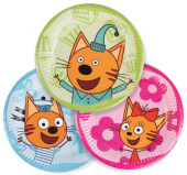 Тарелки бумажные Три Кота Праздник для котят 180мм (уп6) ДБ