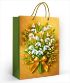 Пакет бумажный ML 22х31см Букет подснежников Хорошо
