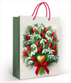 Пакет бумажный ML 22х31см Сердечный букет Хорошо