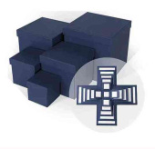 Коробка WOW - Сюрприз 18х18х18см Текстура рогожки Синий ДБ