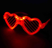 Очки светодиодные Сердце, красные