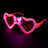 Очки светодиодные Сердце, розовые