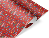 Бумага лист 70х100см Гоночные машинки Красный 2050810 1 ДБ