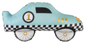 Шар фольга фигура Гоночная машинка Голубой Сатин 30" 76см FL