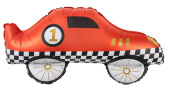 Шар фольга фигура Гоночная машинка Красный Сатин 30" 76см FL