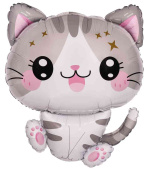 Шар 28" 71 см, фольга Милый котёнок