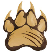 Шар фольга фигура Лапа медведя 23" 58см FL (упак)