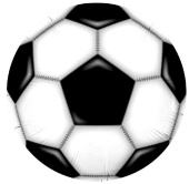 Шар фольга фигура Футбольный мяч 30" 76см AG (упак)