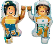 Шар фольга фигура Блоки Девочки Герои 29" 74см FL (упак)