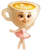 Шар фольга фигура Балерина 36" 91см FL (упак)