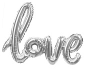 Шар фольга Буквы надпись Love 22" 56см FL Серебро