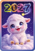 Календарь 2027 карманный Милая овечка (20шт) ОП
