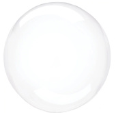 Шар фольга с рисунком Сфера 3D Bubble Бабблс 30" DecoBubble Прозрачный Кристалл (черная упаковка)